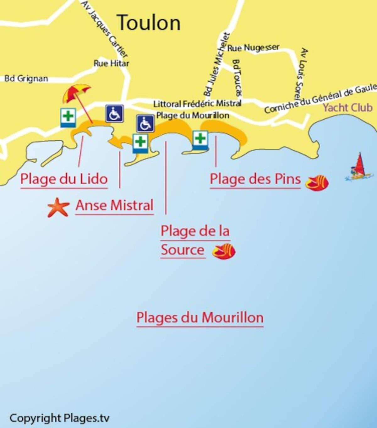 #3 Toulon Centre, Balcon, Lumineux, Stationnement Facile, Tout Confort Exterior foto